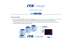 Desktop Screenshot of ita-toolbox.org